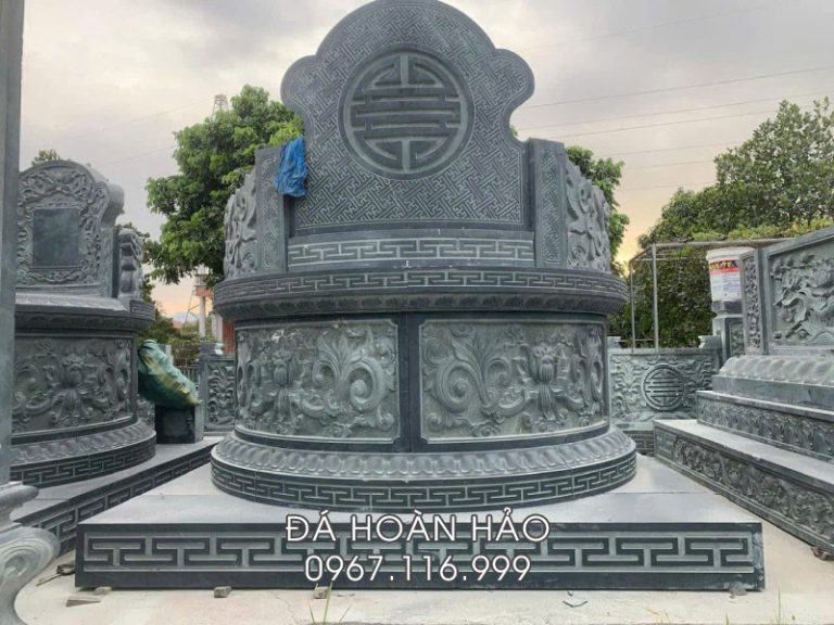 Mẫu Mộ đá tròn đẹp, Mộ đá xanh Ninh Bình