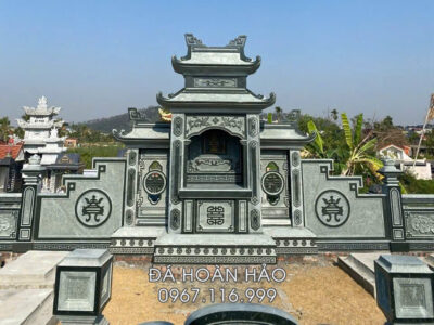 Mẫu Lăng thờ đá đẹp cho Khu Lăng Mộ đá gia đình ấn tương·