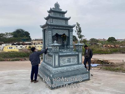 Mẫu Mộ đá 3 mái đẹp chất lượng - Mộ đá ba mái