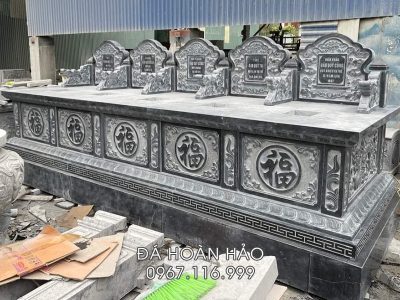 Mẫu Mộ đá chung 5 người đẹp - mộ chung 5 ngôi