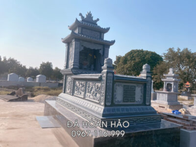 Mẫu Mộ đá 2 mái (Mộ hai mái) đẹp - Đá Hoàn Hảo NinH Bình.