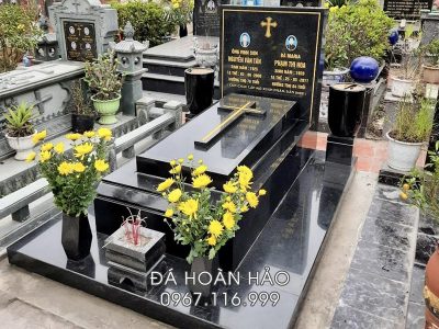 Mẫu Mộ đá hoa cương Công giáo đẹp - Mộ hoa cương