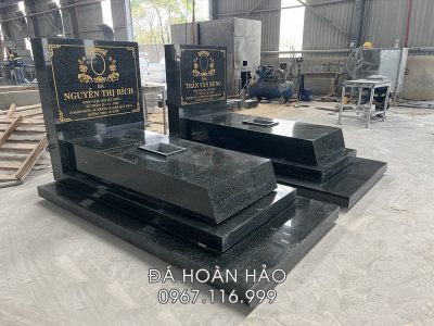 Mẫu Mộ đá hoa cương đẹp - Mộ granite 3 cấp