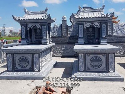 Mẫu Mộ đá 1 mái đẹp cổ kính - Lưu ý xây mộ 1 mái đẹp