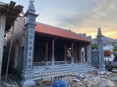 Mẫu Cột đá Nhà thờ họ đẹp, điển hình hiện nay.