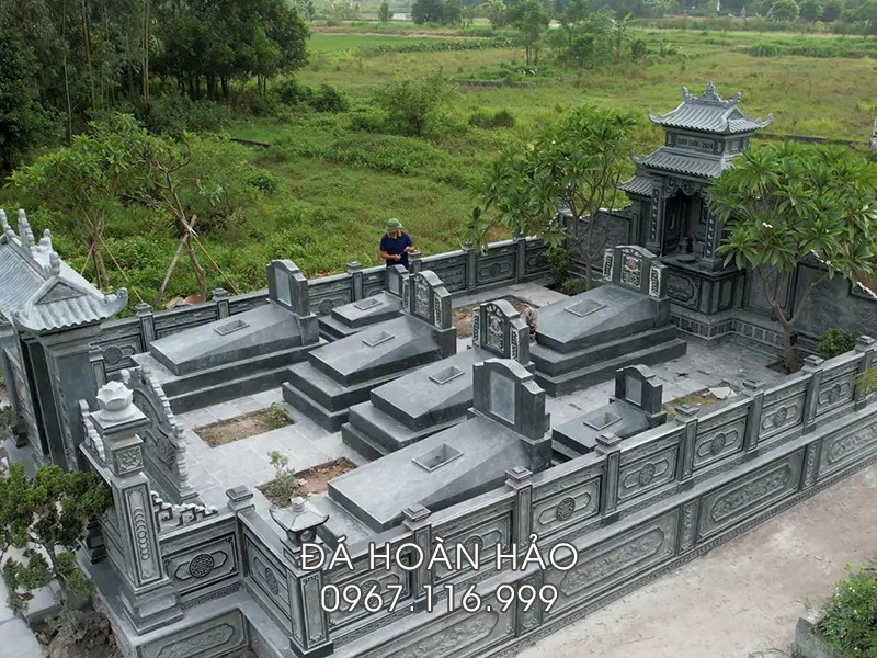 Mẫu Lăng Mộ đẹp bằng đá xanh rêu Thanh Hóa chất lượng cao.