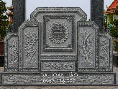 Bình Phong đá chữ Phúc, Tứ Quý cho Khu Lăng Mộ đá gia tộc, dòng họ.