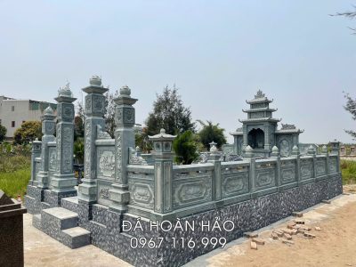 Khảo sát, xây Lăng Mộ đá xanh rêu, kết hợp đá xanh đen Thanh Hóa, diện tích 60m2