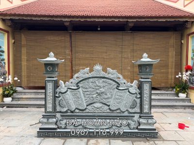 Lắp đặt Bình phong đá Từ đường - Nhà thờ họ đẹp, chuẩn phong thủy