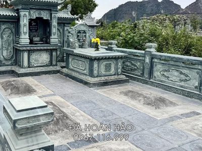 Mẫu Lăng Mộ đơn cho Bố Mẹ bằng đá xanh Thanh Hóa chất lượng, độ bền vững cao.