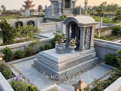Mẫu Mộ Đá 1 Mái Chuẩn Phong Thủy, Bền Đẹp Theo Thời Gian