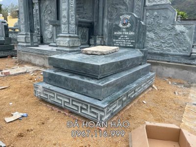 Mẫu Mộ đá 3 cấp đẹp nguyên khối