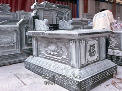 Mẫu Mộ đá Tam Sơn đẹp, chất lượng - Kích thước Mộ 81x127cm