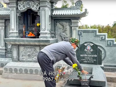 Mẫu Lăng Mộ đá gia đình đẹp 30m2
