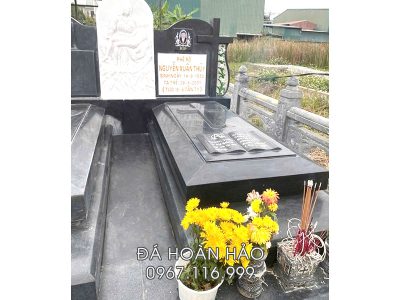 Mẫu Mộ đá công giáo đẹp bằng đá hoa cương (mộ đá hoa cương công giáo)