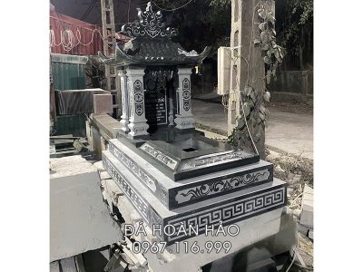 Thiết kế thi công xây Mộ đá xanh rêu đẹp tại Ninh Bình