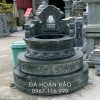 Mẫu mộ đá tròn 3 cấp nguyên khối đẹp lắp đặt ngay, giá hợp lý