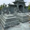 Mẫu Mộ đá xanh rêu đẹp, Mộ đá 5 cấp kích thước rộng 89cm x dài 147cm