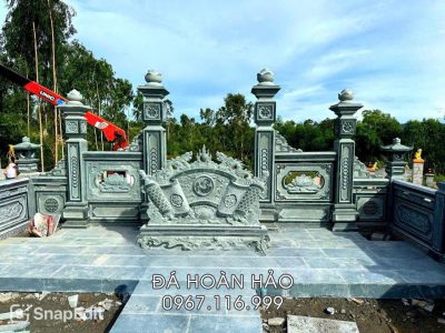 Vị trí đặt Cuốn thư đá tại khu Lăng Mộ đá gia đình chuẩn phong thủy