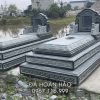 Mẫu Mộ 3 cấp (Mộ tam cấp) bằng đá xanh rêu tại Ninh Bình giá tốt