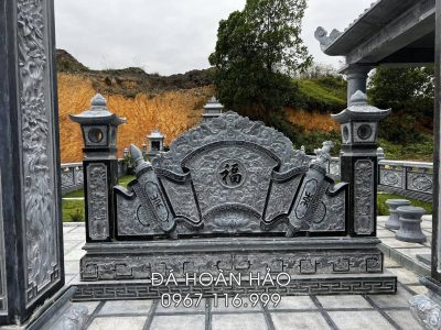Mẫu Bình phong đá Lăng Mộ gia đình đẹp, chất lượng, chuẩn tâm linh