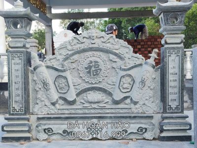 Mẫu Bình phong đá Nhà Mồ, Khu Lăng Mộ đẹp 2026 (đá xanh rêu)