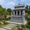 Lắp đặt Mộ đá 3 người 2 mái đẹp tại Ninh Bình Uy tín - Mẫu Mộ Cụ Tổ Đẹp