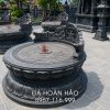 Mẫu Mộ đá tròn cao cấp, nguyên khối, chạm khắc tinh xảo.