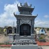 Mẫu Lăng thờ tổ (Mộ tổ) 2 mái đẹp, chất lượng, bằng đá xanh rêu Thanh Hóa