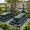 Mẫu Mộ đá Công giáo đá xanh rêu Thanh Hóa đẹp, chất lượng cao