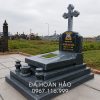 Mẫu Mộ đá công giáo - Mộ công giáo hiện đại đá xanh rêu chất lượng