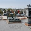 Mẫu Mộ đôi granite cho Bố Mẹ và Cây Hương Đá 1 Mái tại Lăng Mộ