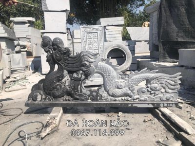 Mẫu Rồng đá bậc Nhà thờ họ đẹp, nguyên khối