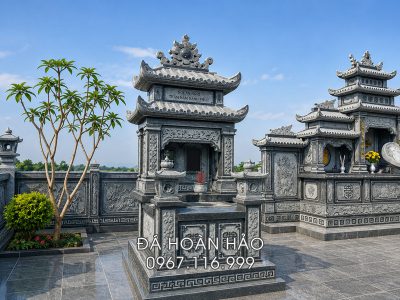 Mẫu Mộ đá đôi 2 mái đẹp tại Đá Hoàn Hảo NinH Bình #modadoi.