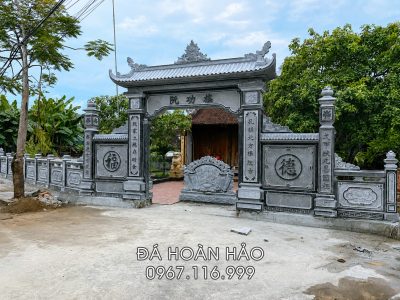 Cổng Đá Nhà Thờ Họ Đẹp - Mẫu Cổng đá 1 mái đẹp #congda