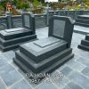 Mẫu Mộ Đá Xanh Rêu Đẹp 2026 - Mộ 3 cấp nguyên khối tại Ninh Bình
