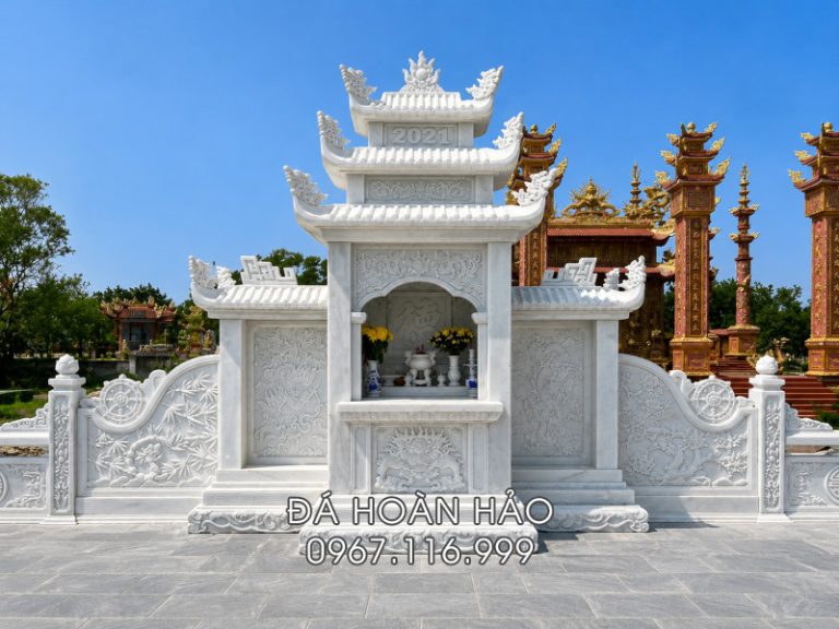 Có nên làm Lăng thờ bằng đá trắng hay không – Mẫu Lăng thờ đá trắng
