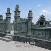 Cổng đá tứ trụ (Cổng đá trụ biểu) cho Khu Lăng Mộ đá đẹp, chất lượng, hoa văn sắc nét