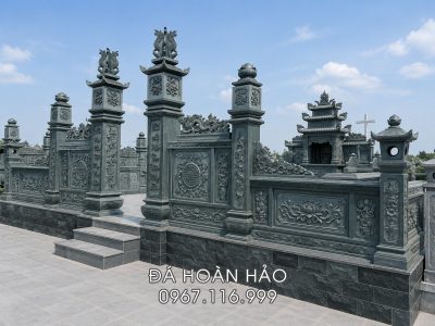 Trang chủ 173 Cổng đá tứ trụ (Cổng đá trụ biểu) cho Khu Lăng Mộ đá đẹp, chất lượng, hoa văn sắc nét