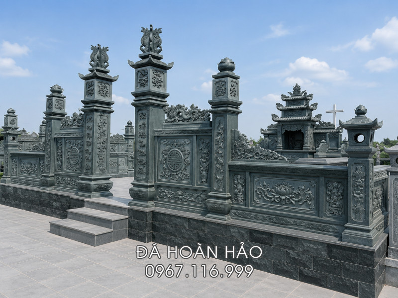 Cổng đá tứ trụ (Cổng đá trụ biểu) cho Khu Lăng Mộ đá đẹp, chất lượng, hoa văn sắc nét 14 Cổng đá tứ trụ (Cổng đá trụ biểu) cho Khu Lăng Mộ đá đẹp, chất lượng, hoa văn sắc nét