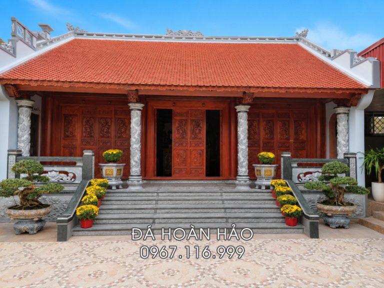 Cột đá tròn Nhà thờ họ, Từ đường – Chọn Cột tròn hay cột vuông cho hiên nhà thờ