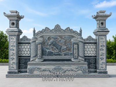 Cuốn thư đá chạm khắc Hổ Hạ Sơn ý nghĩa chấn trạch, bảo vệ linh khí tại khu Lăng Mộ đá | Đá mỹ nghệ Hoàn Hảo Ninh Bình.
