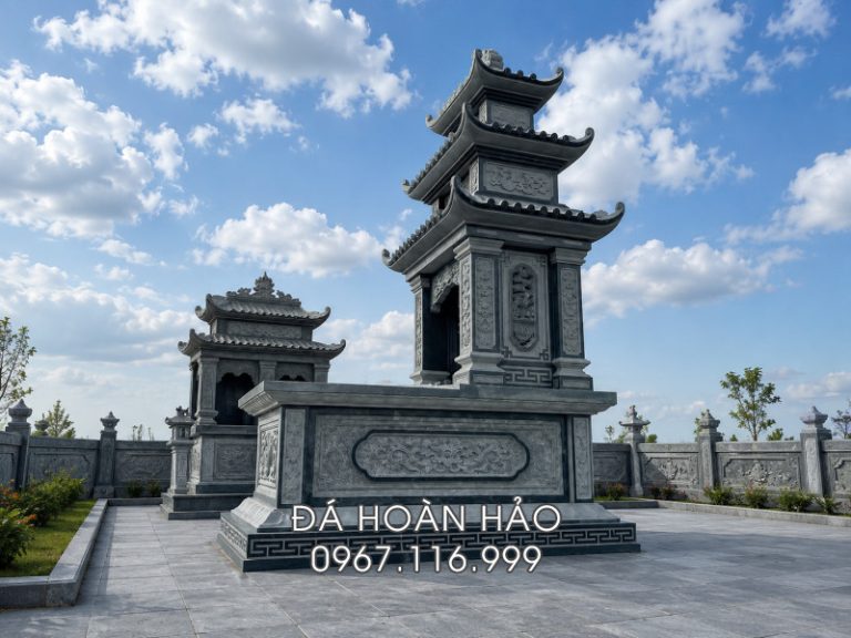 Kinh nghiệm xây Mộ đá 3 mái đẹp, chất lượng, kích thước phù hợp