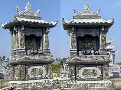Mẫu Lăng thờ tổ 1 mái - Lăng đá 1 mái (Long đình đá 1 mái) cho Mộ Tổ Gia Tộc