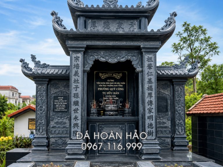 Mẫu lăng thờ mộ tổ bằng đá xanh – Công trình lưu giữ cội nguồn và tôn vinh truyền thống dòng họ