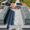 Lắp đặt Mộ Kim Tĩnh Công giáo bằng đá xanh rêu Thanh Hóa tại Huế | Đá mỹ nghệ Hoàn Hảo