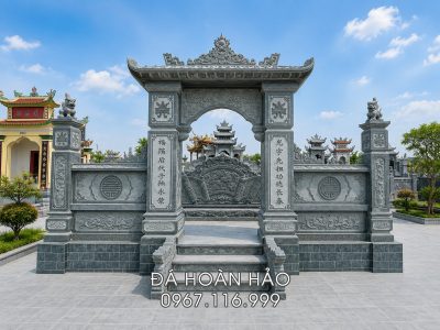 Trang chủ 175 Mẫu Cổng 1 mái đá xanh Thanh Hóa (Cổng đá 1 mái cho Lăng Mộ đẹp)