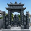 Mẫu Cổng đá 2 mái cho Khu Lăng Mộ đá Họ Phạm