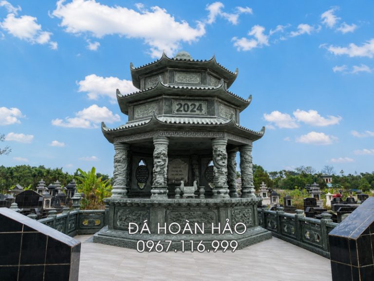 Khảo sát, thiết kế, xây Lăng Mộ tổ Bát giác 3 mái cho gia tộc bằng đá xanh Thanh Hoá