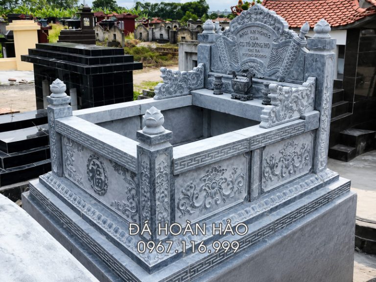 Mẫu Mộ Tổ – Mộ Cụ Tổ Dòng Họ dạng quây, đá xanh Thanh Hóa